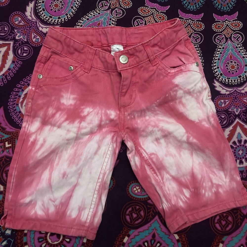 Girls sz 8 slim tie dye shorts